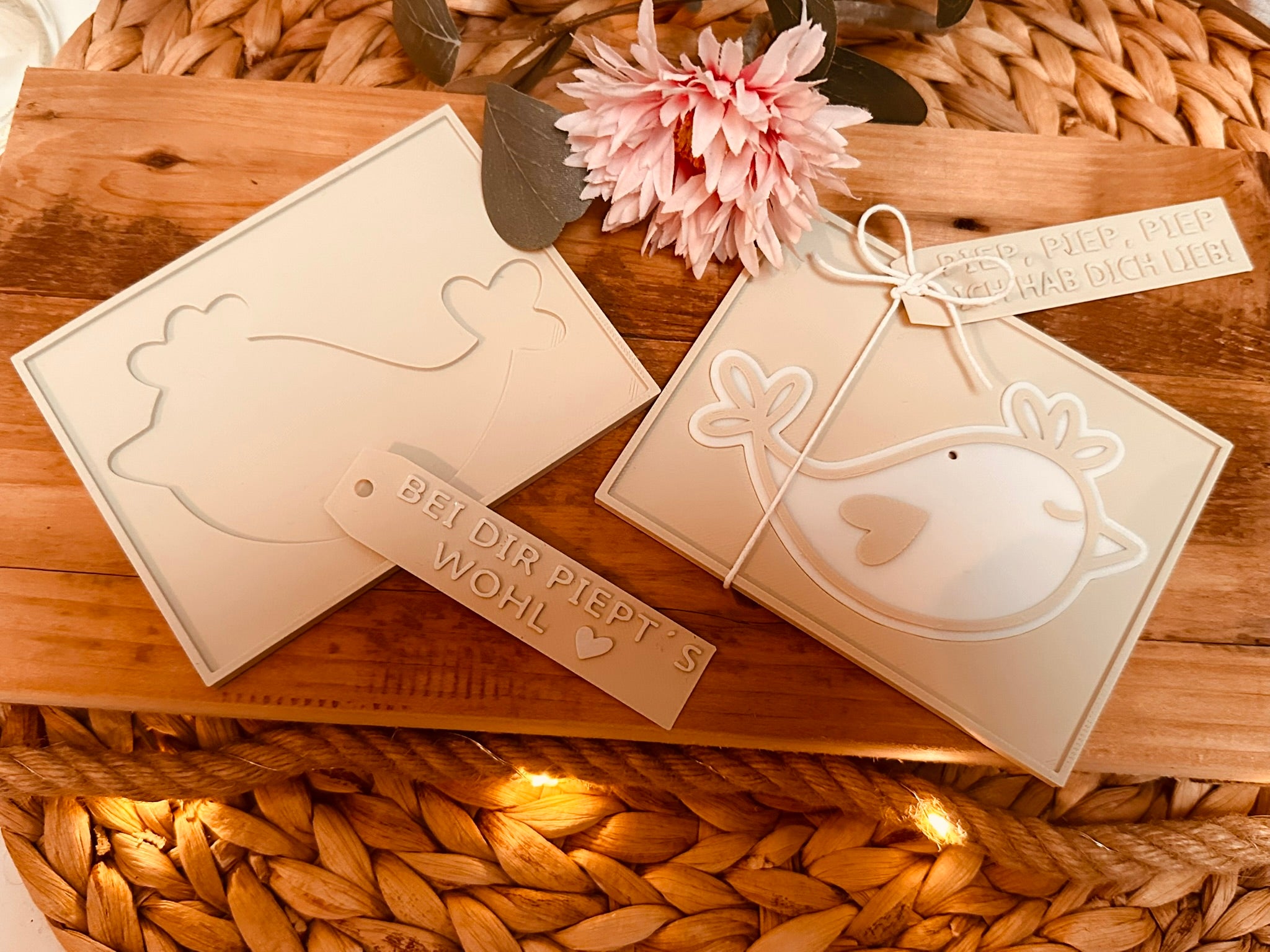 Vogelanhänger mit Geschenksverpackung