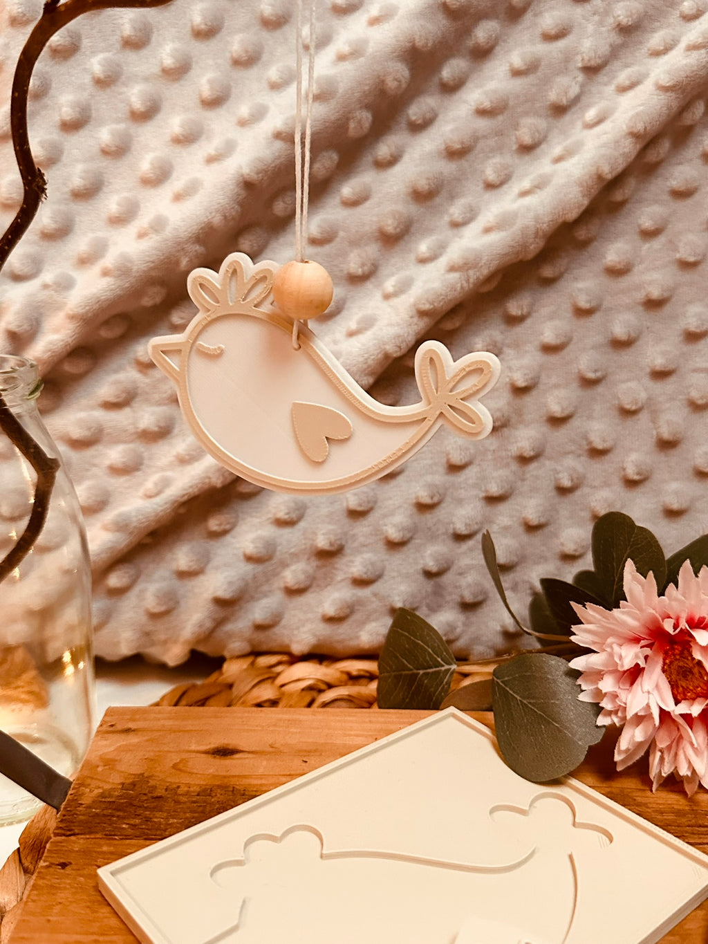 Vogelanhänger mit Geschenksverpackung