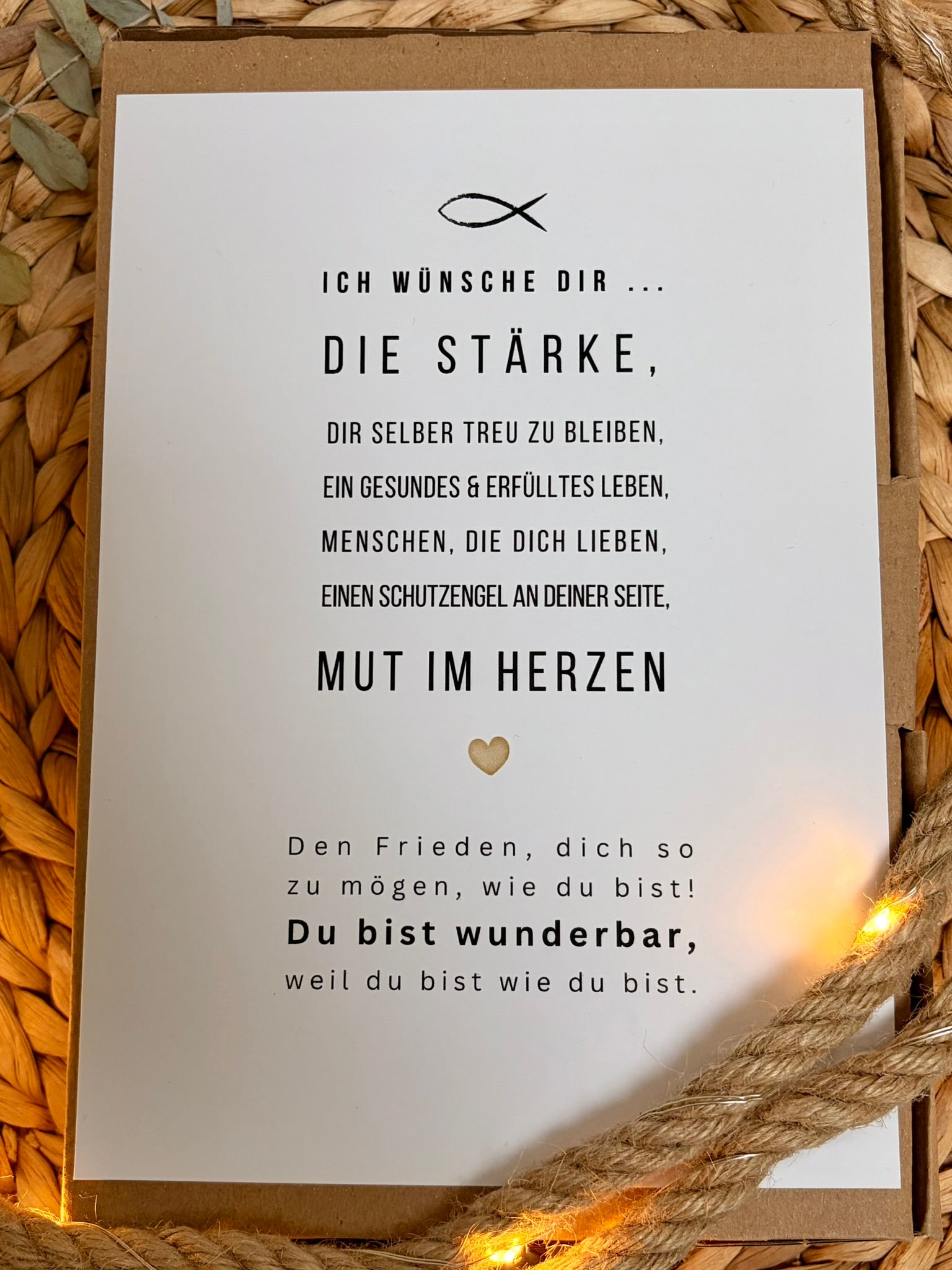 Geschenkset Holzkreuz