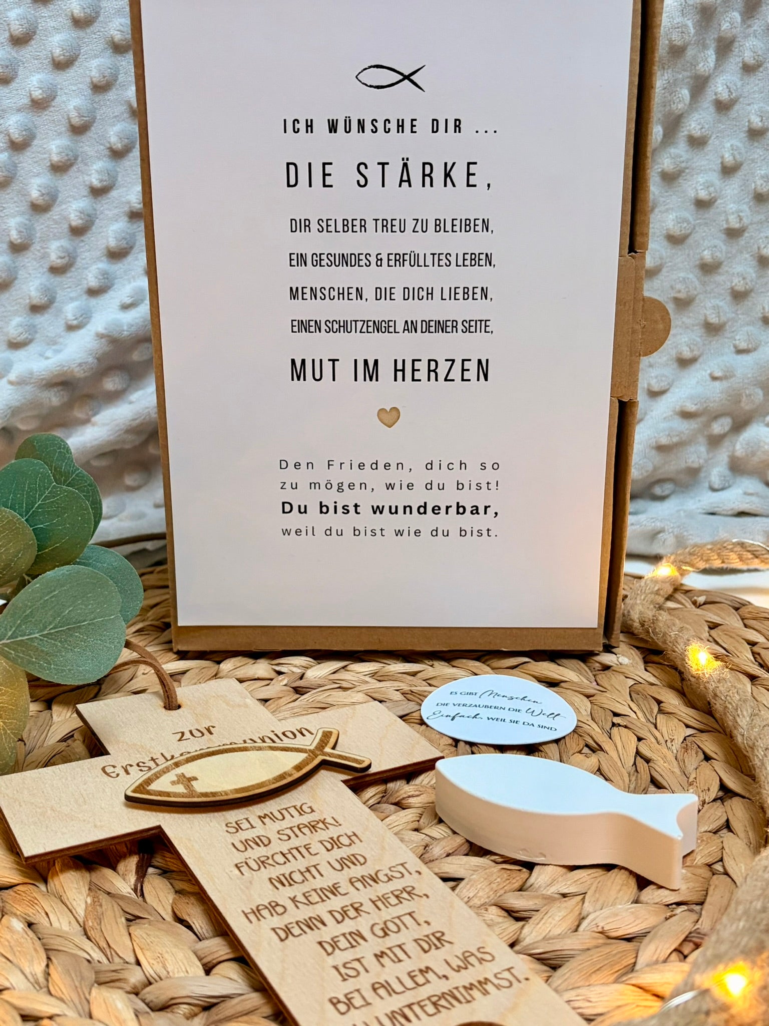 Geschenkset Holzkreuz