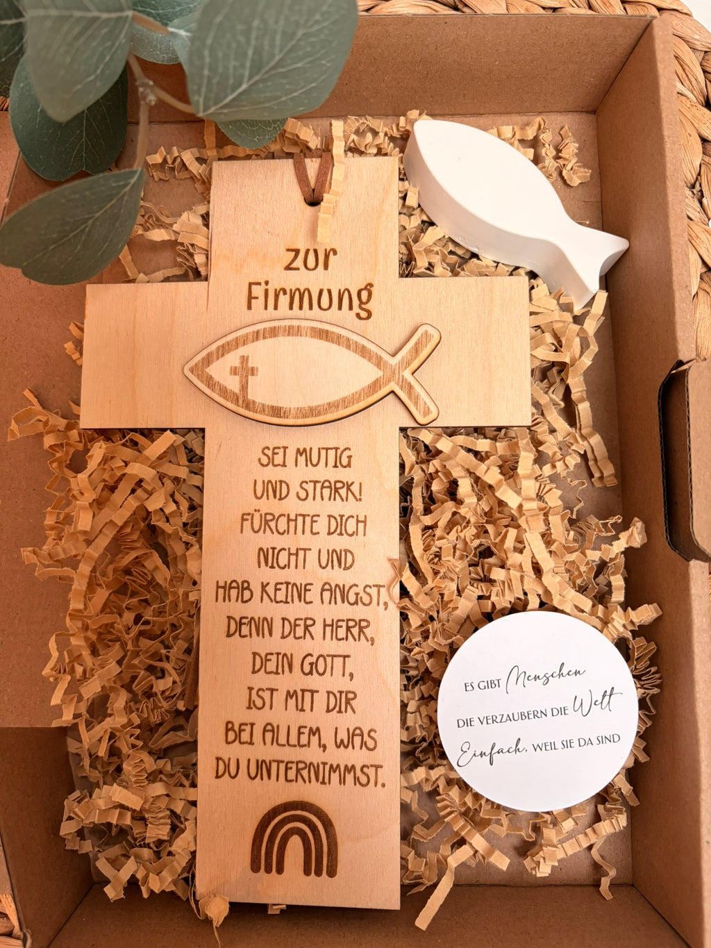Geschenkset Holzkreuz