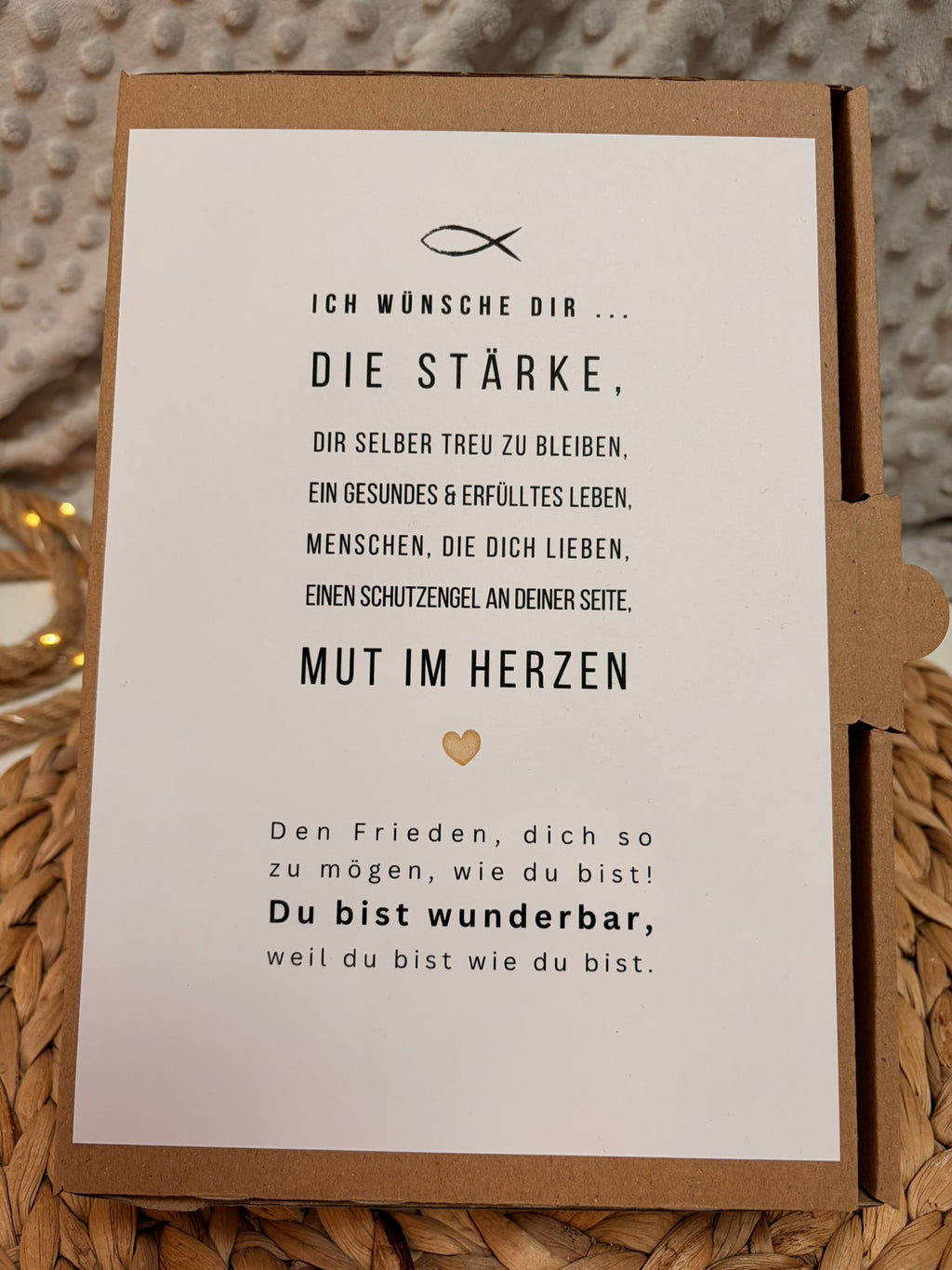 Geschenkset Holzkreuz