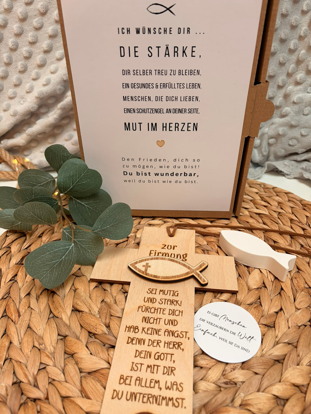 Geschenkset Holzkreuz