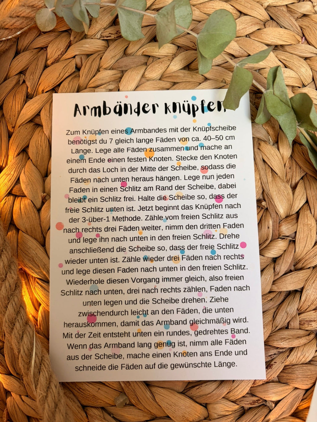 Armbänder knüpfen