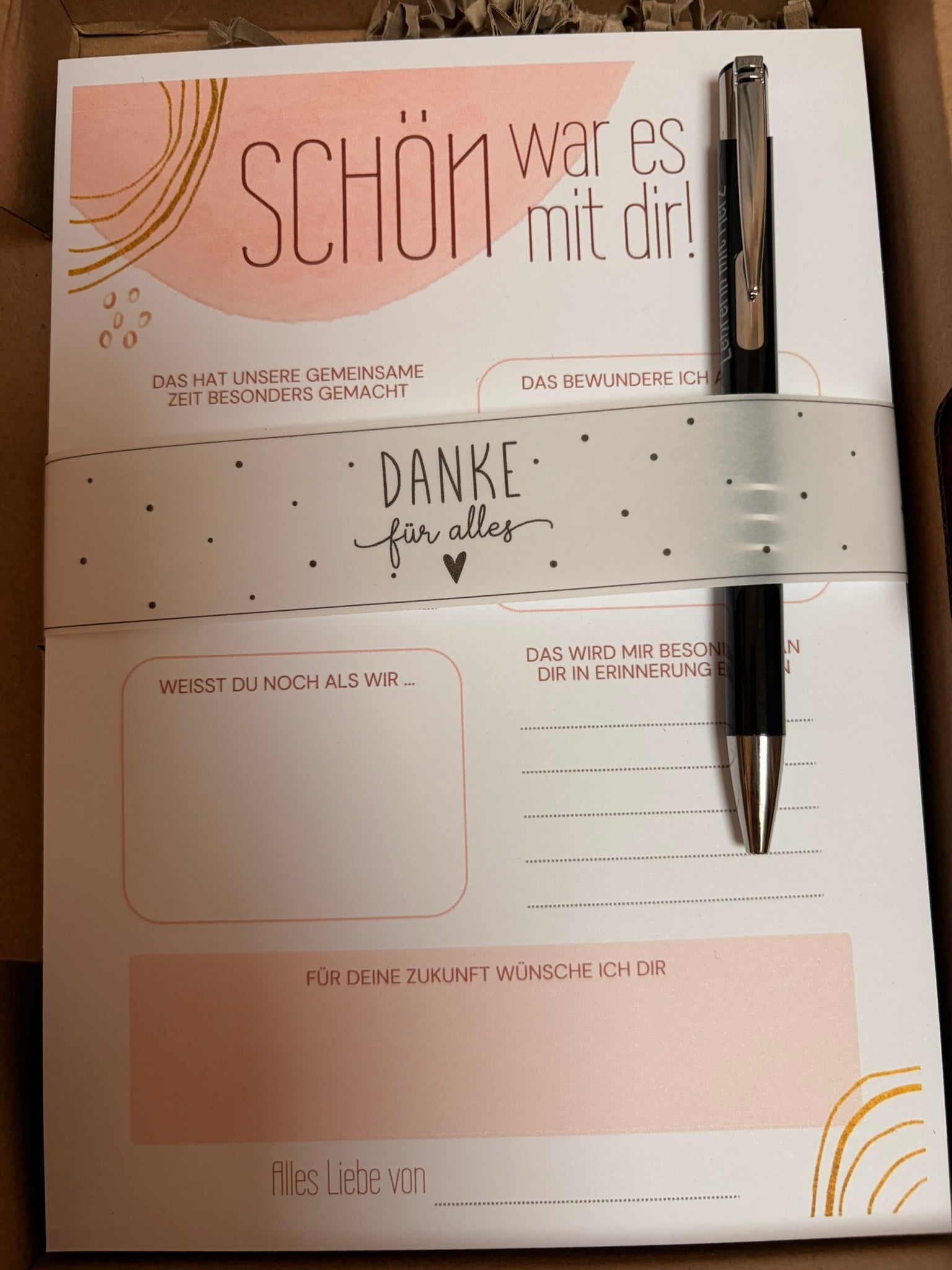 Zeitkapsel "Schön war es mit dir"