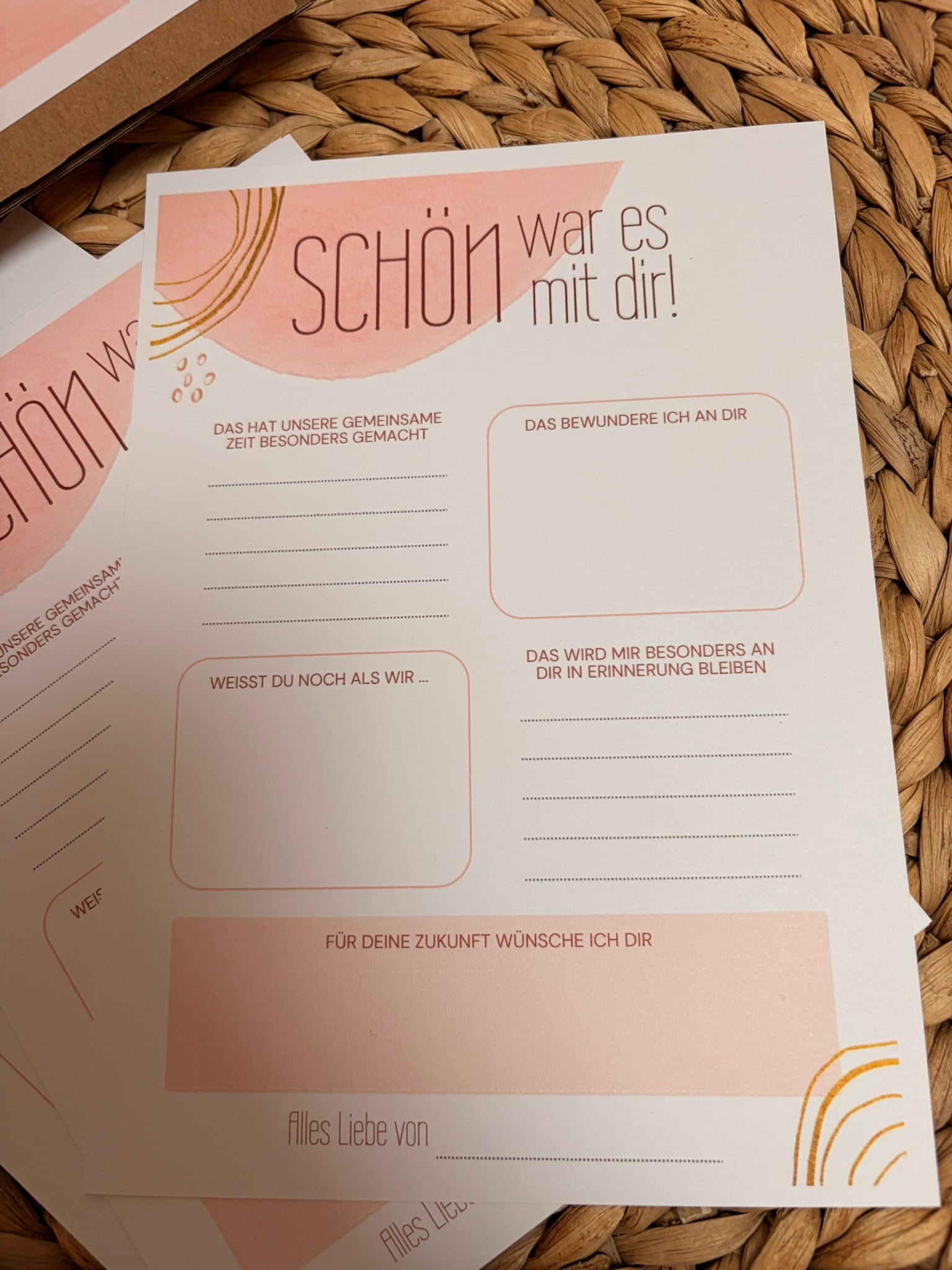 Zeitkapsel "Schön war es mit dir"