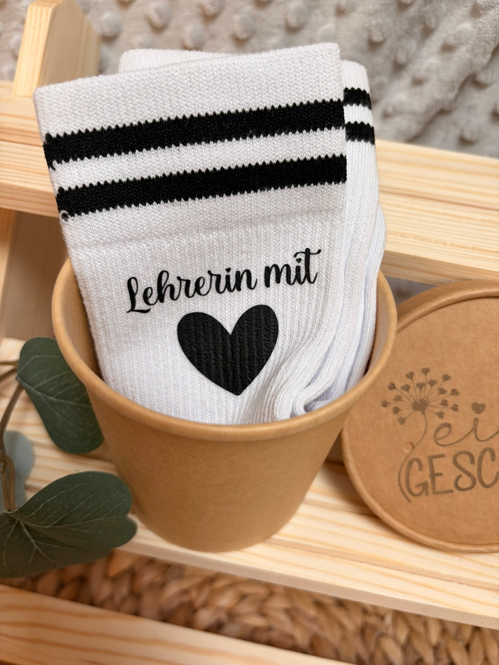 Socken in Geschenksverpackung