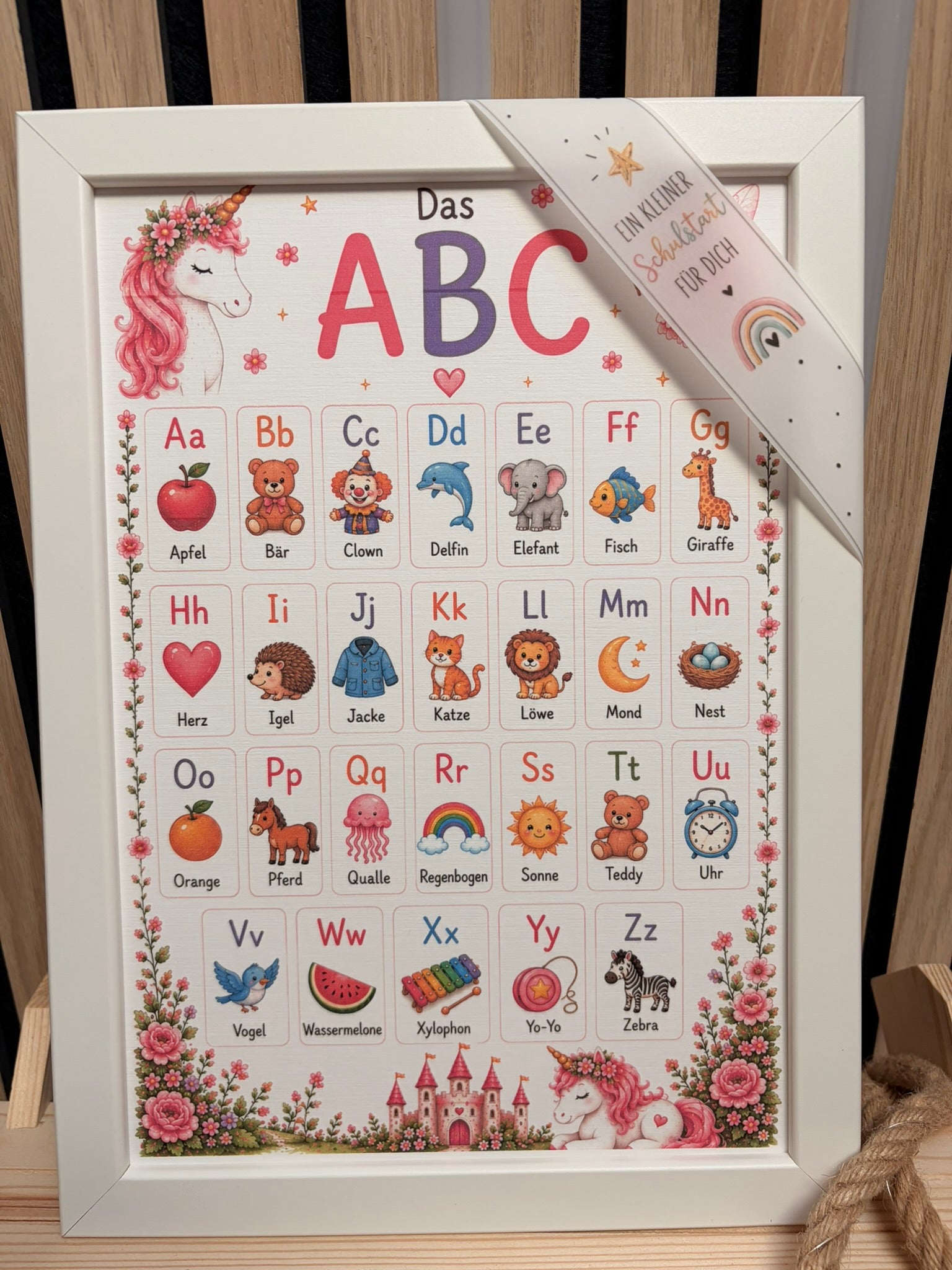 ABC Poster im Bilderrahmen