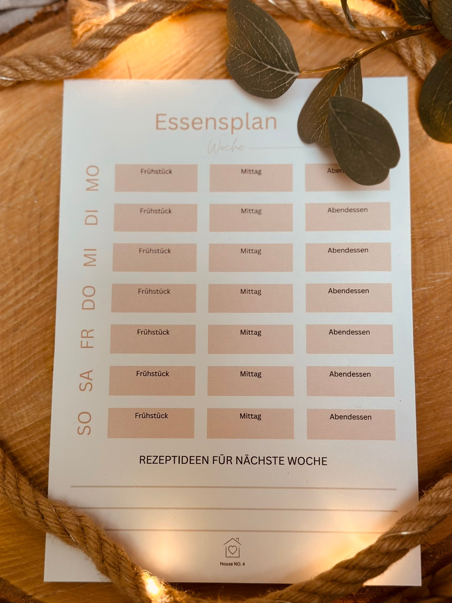 Notizblock Essensplaner