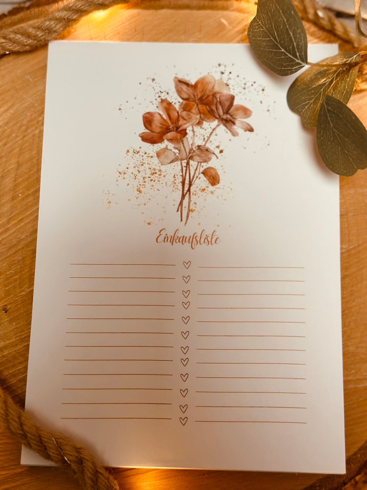Notizblock Einkaufsliste