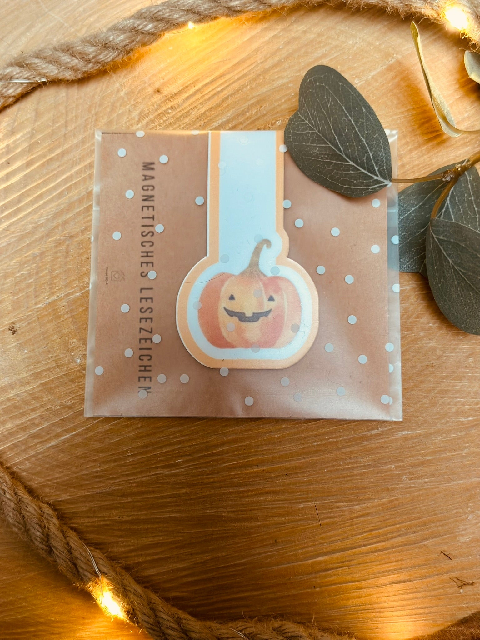 magnetisches Lesezeichen - Kürbis