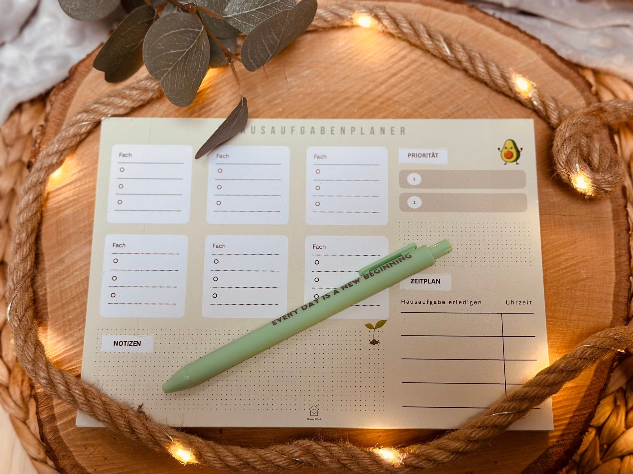 Notizblock Hausaufgabenplaner