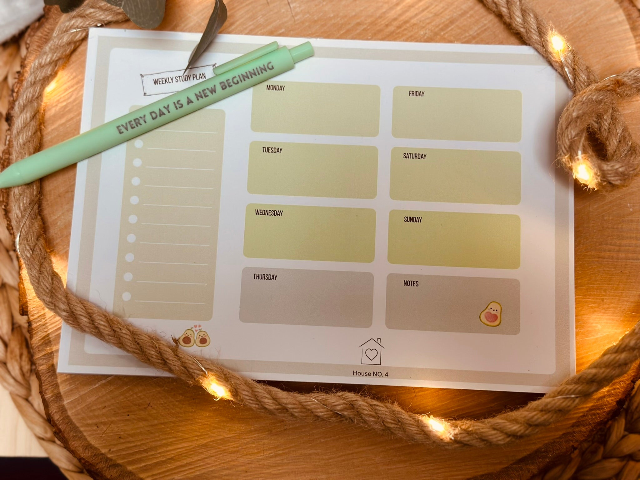 Notizblock Hausaufgaben-Wochenplaner