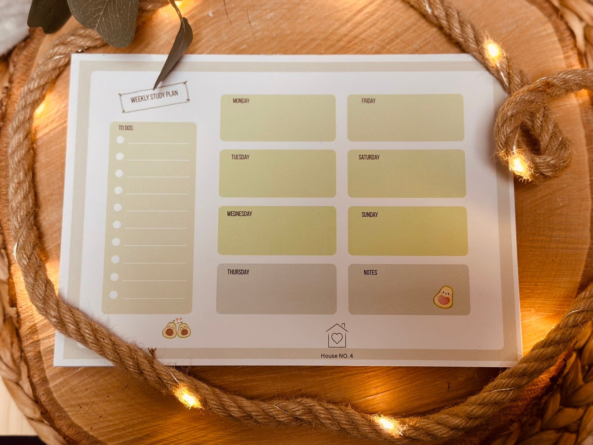 Notizblock Hausaufgaben-Wochenplaner