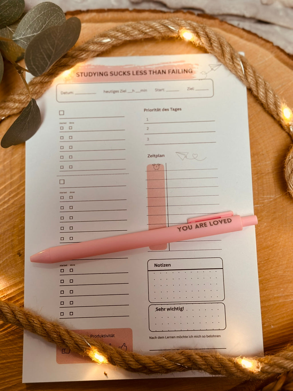 Notizblock Lerntagebuch