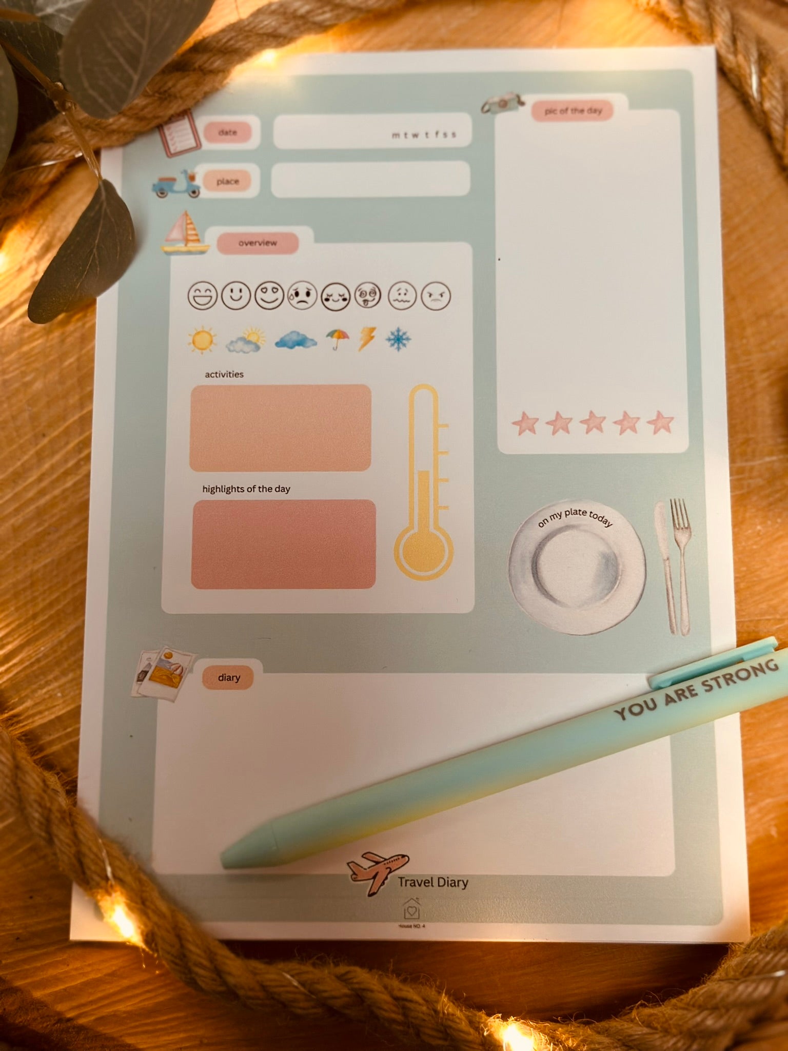 Notizblock Reisetagebuch