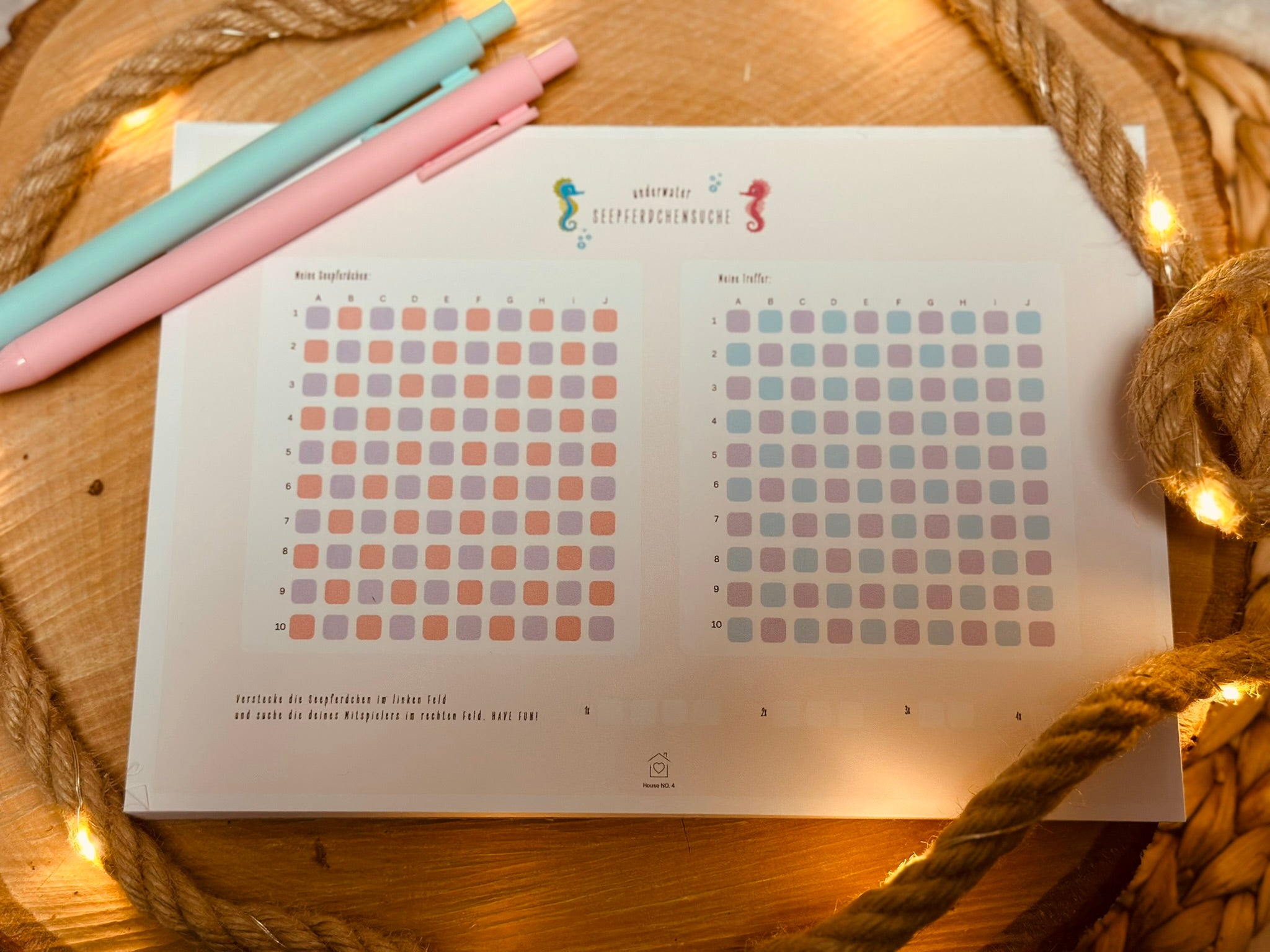 Notizblock Seepferdchensuche