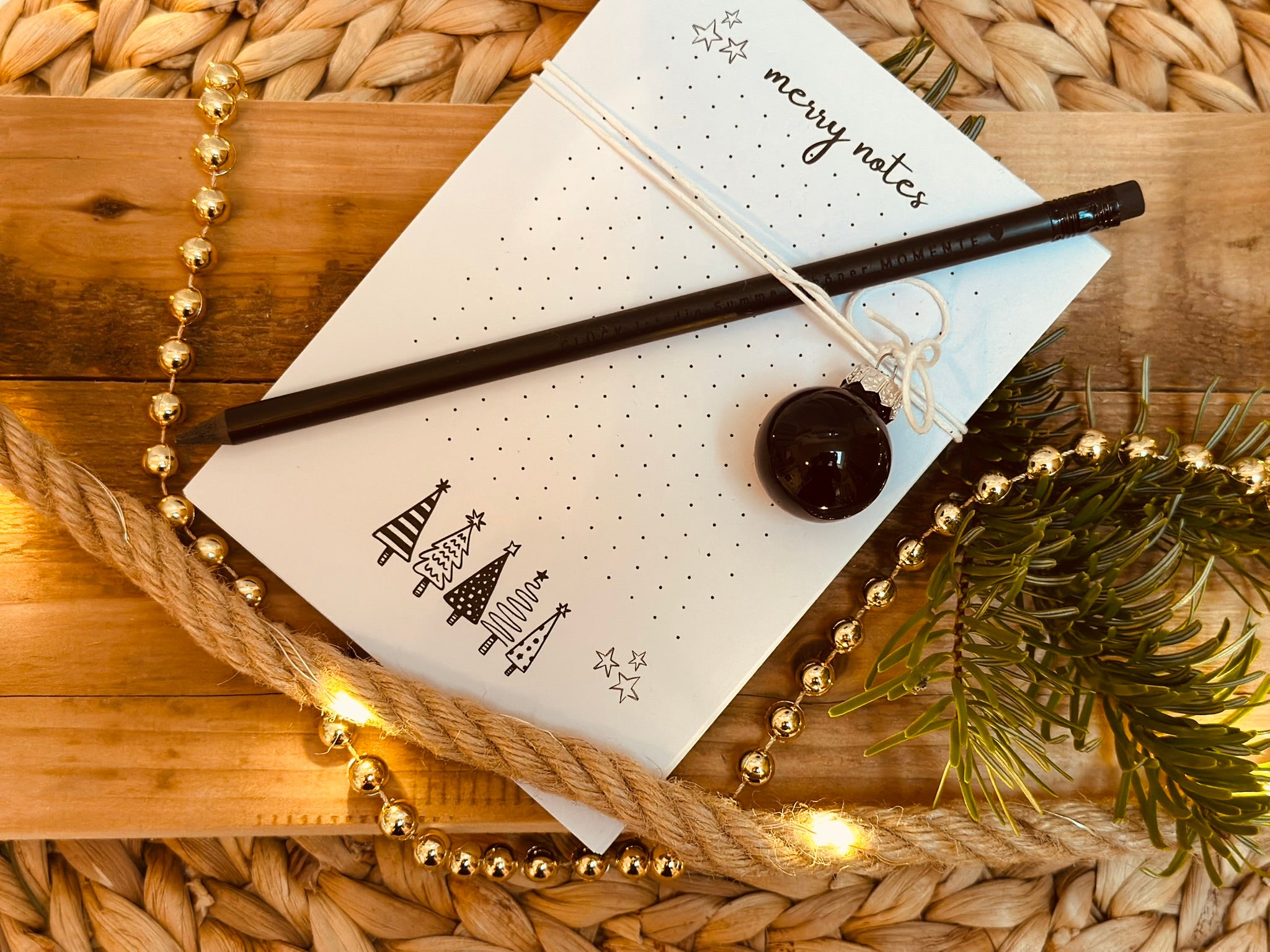 Geschekset weihnachtlicher Notizblock