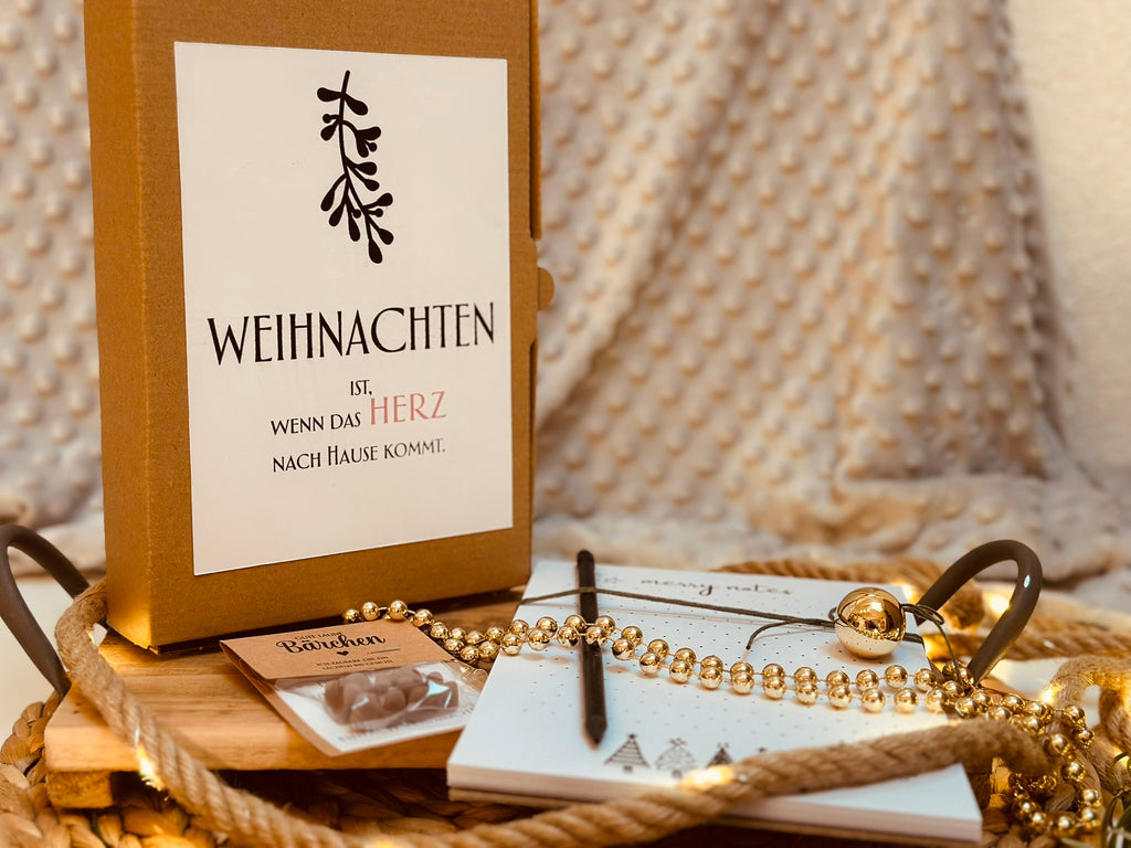 Geschenkebox Notizblock und Bleistift