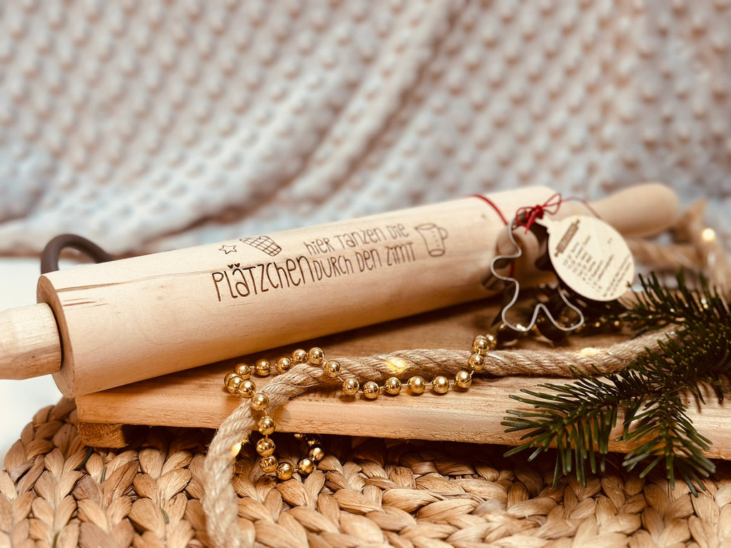 Nudelholz mit Spruch