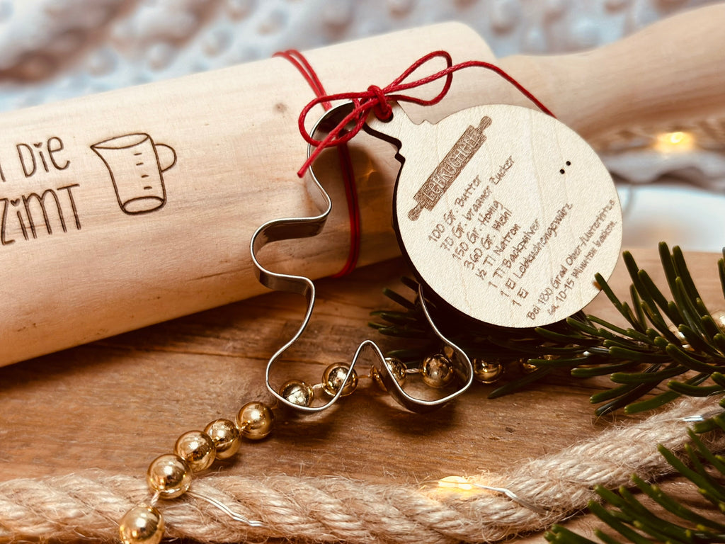 Nudelholz mit Spruch