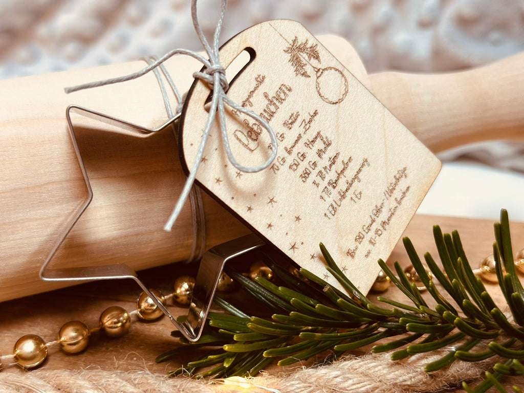 Nudelholz mit Spruch